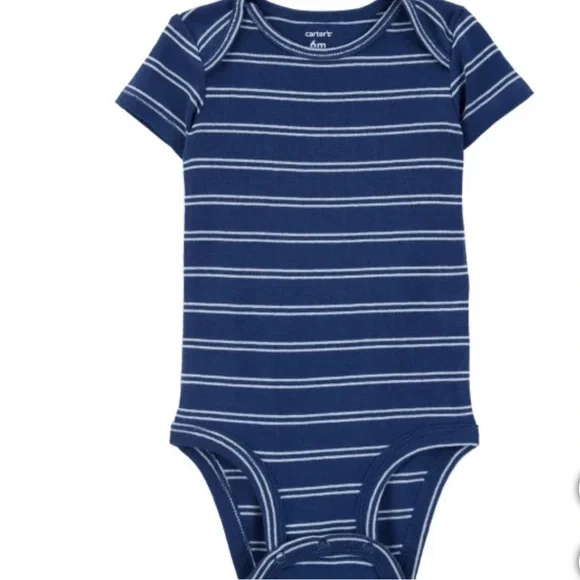 Carter's Baby 4-pack Blue Body Suit Dinosaur. Size 18M, 100% Cotton - Picture 5 of 8